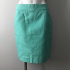 J.Crew the pencil skirt size 8 turquoise
